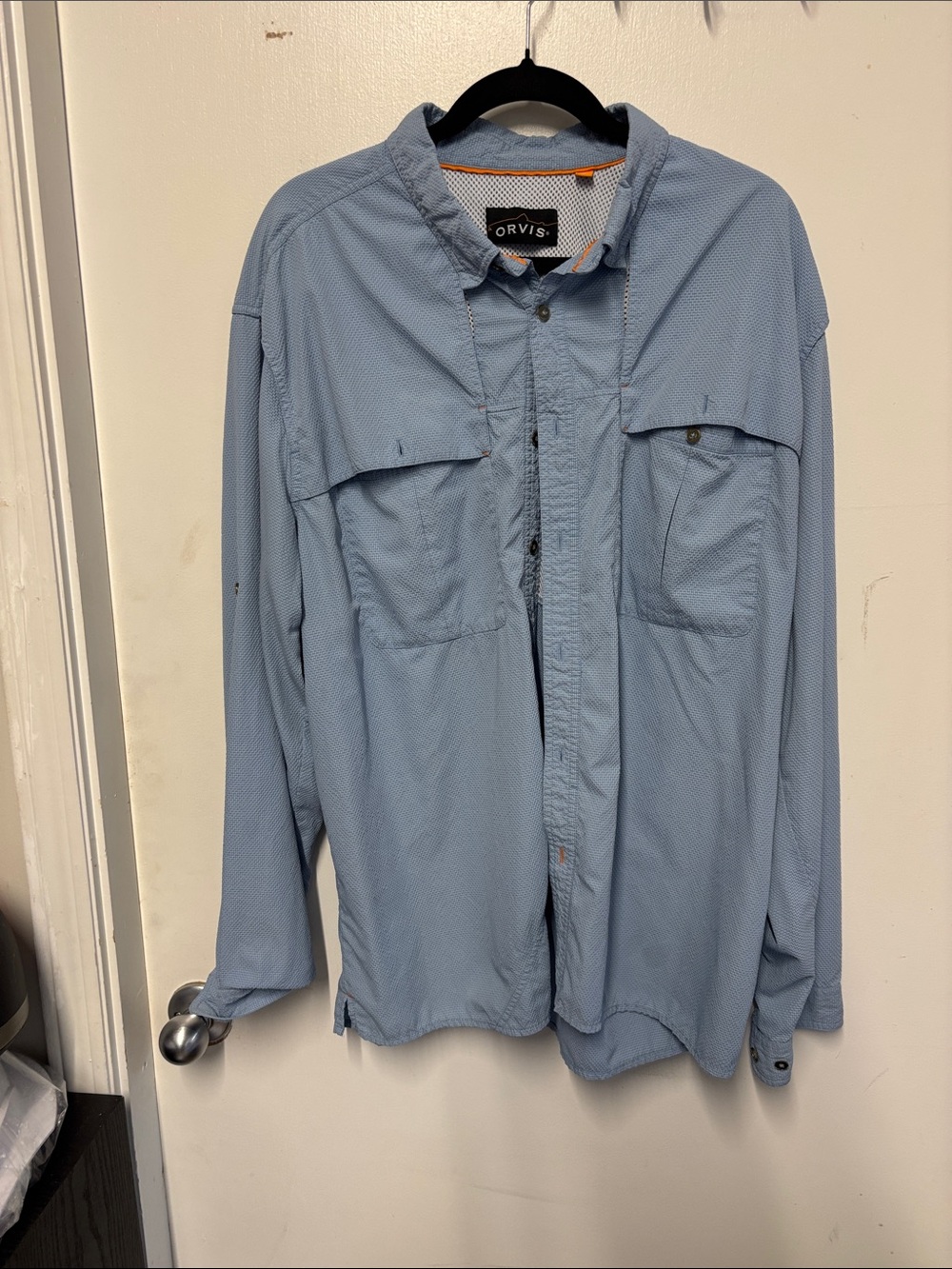 Orvis Blue Long-Sleeve Button Shirt